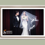 Khung ảnh tráng meka mã Q2 D bản 6cm