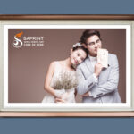 Khung ảnh tráng meka mã Q4 B bản 9cm Khung ảnh tráng meka mã Q4 B bản 9cm