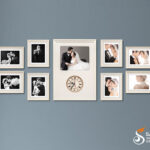 Bộ ảnh khung đồng hồ trang trí nhập khẩu T11